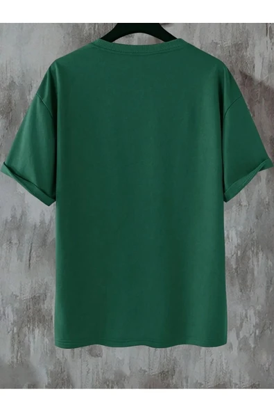 ülüteks collection UNİSEX KADIN/ERKEK SUMMER BEACH GÖĞÜS BASKILI OVERSİZE T-SHİRT - Resim 3