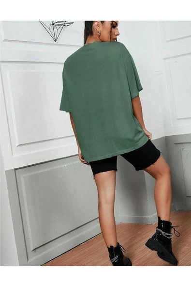 KOZİA OUTDOORS MALKOÇBEY KALP BASKILI OVERSİZE UNİSEX BASİC T-ŞHİRT - Resim 10