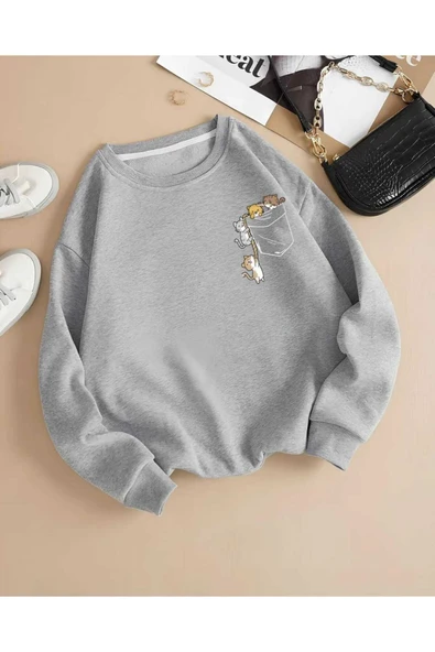 KOZİA OUTDOORS Malkoçbey oyaka baskılı cep baskılı  sweatşhirt ürün görseli