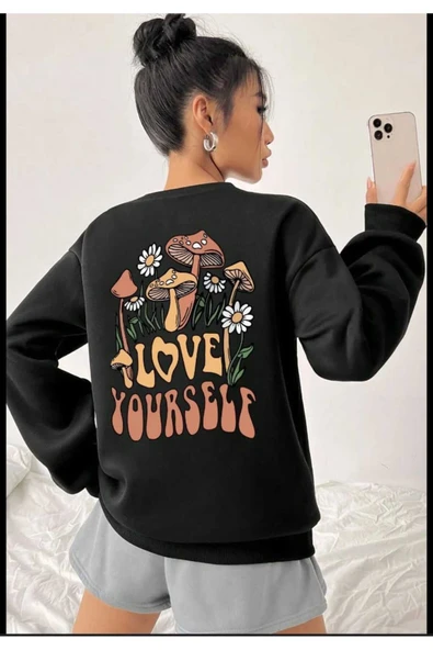 KOZİA OUTDOORS malkoçbey baskılı oversize unisex swetşhirt - Resim 4