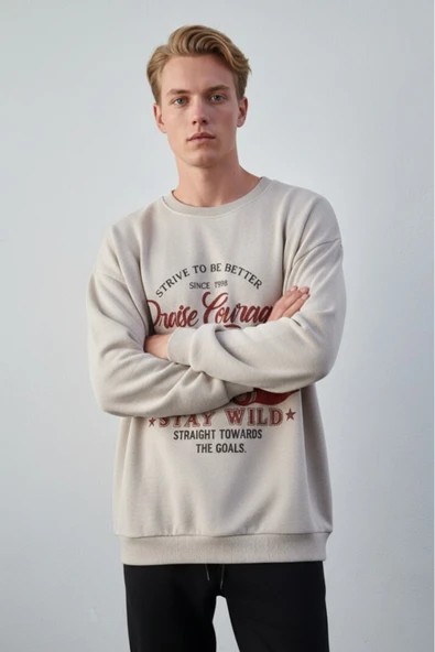 KOZİA OUTDOORS malkocbey  o yaka unisex oversize swetsirt - Resim 5