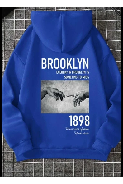 KOZİA OUTDOORS malkoçbey kapüşonlu baskılı oversize unisex sweatşhirt - Resim 3