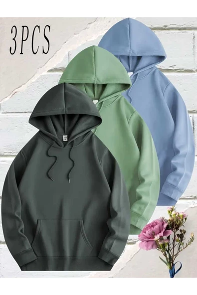 blackbonds 3'lü Avantaj Set Kapüşonlu Sweatshirt - Resim 7