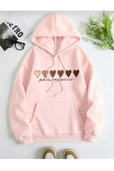 KOZİA OUTDOORS baskılı kapüşonlu unisex oversize sweatşhirt ürün görseli