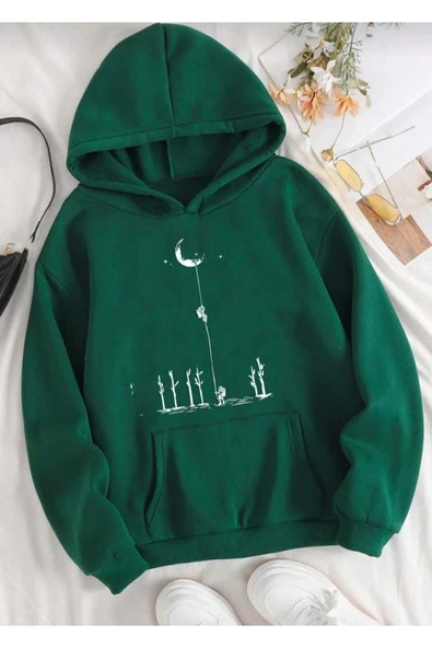 KOZİA OUTDOORS KAPÜŞONLU OVERSİZE UNİSEX SWEATŞHİRT - Resim 7