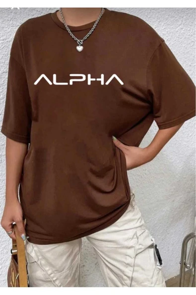 KOZİA OUTDOORS malkoçbey alpha baskılı oversize basic t-şhirt ürün görseli