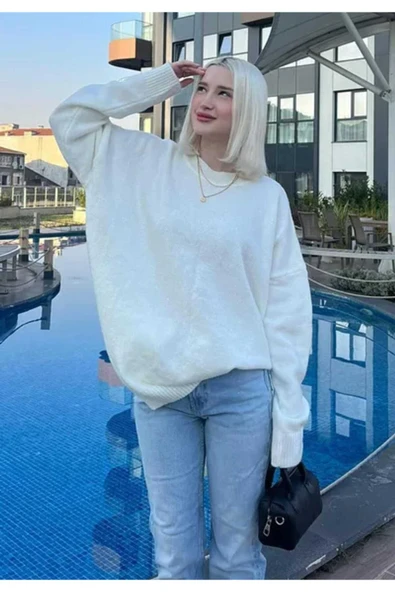 KOZİA OUTDOORS Malkoçbey Bisiklet Yaka Oversize Triko Kazak - Resim 3