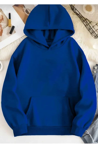 blackbonds Unisex Renkli Kapüşonlu Pembe Sweatshirt - Resim 8