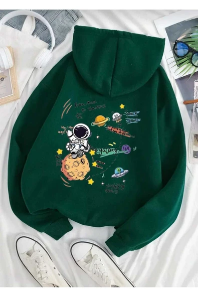 KOZİA OUTDOORS Malkoçbey THE GALAXY baskılı kapüşonlu sweatşhirt ürün görseli