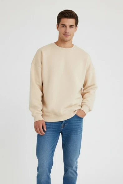 KOZİA OUTDOORS malkoçbey  oversize unisex o yaka swaetşhirt - Resim 3