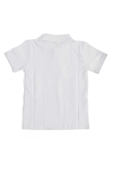 ALM Beyaz Kısa Kol Düz Yakalı 6-16 Yaş Çocuk Okul Lakos Tişört T-shirt - 80238-beyaz - Resim 2