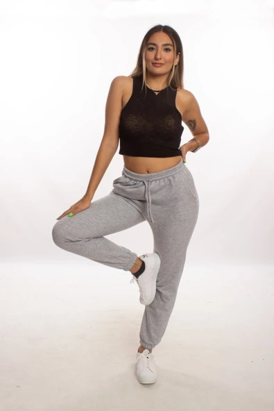 blackbonds Kadın Gri Eşofman Altı - Resim 5