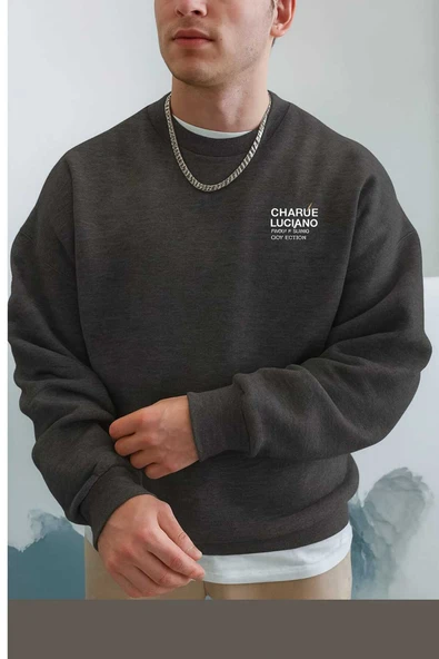 KOZİA OUTDOORS malkoçbey baskılı oversize unisex swetşhirt - Resim 7