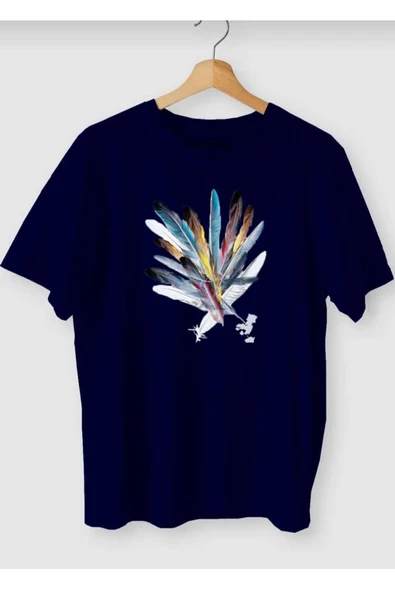 KOZİA OUTDOORS malkoçbey  renkli tüy baskılı t-şhirt - Resim 3