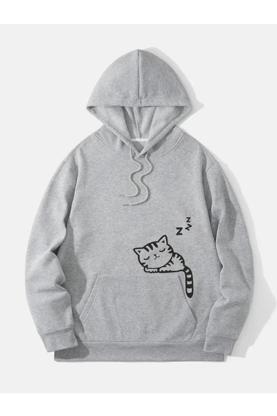 BOHEMGİYİM Giyim Beyaz Kadın Hoodie Sweat byclasman - Resim 2