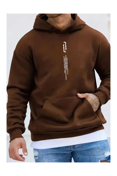 KOZİA OUTDOORS malkoçbey kapüşonlu baskılı oversize unisex sweatşhirt - Resim 3