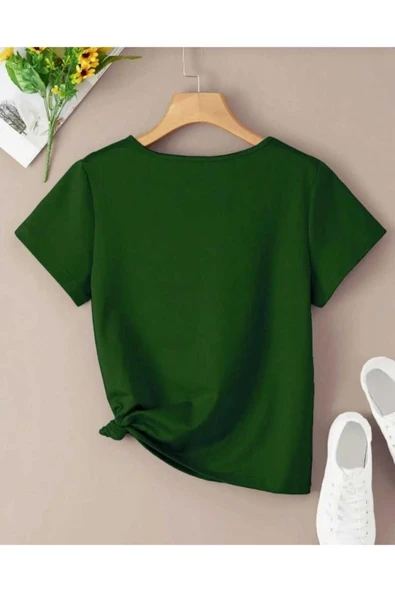 KOZİA OUTDOORS MALKOÇBEY BASKISIZ V YAKA  OVERSİZE UNİSEX BASİC T-ŞHİRT - Resim 2