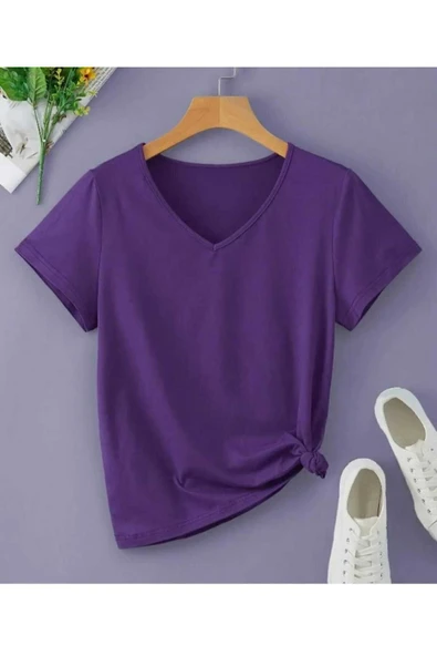 KOZİA OUTDOORS MALKOÇBEY BASKISIZ V YAKA  OVERSİZE UNİSEX BASİC T-ŞHİRT - Resim 7