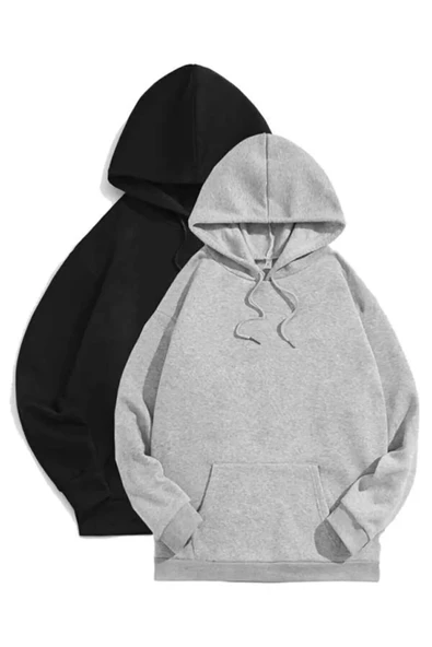 blackbonds Unisex Siyah Gri 2'li Sweatshirt ürün görseli