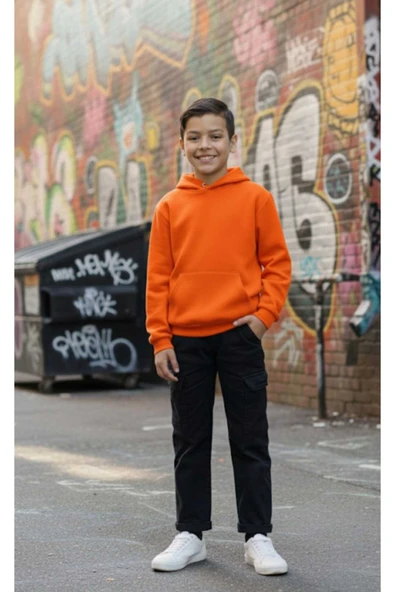 blackbonds çocuk kapşonlu sweatshirt - Resim 12