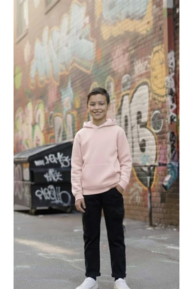 blackbonds çocuk kapşonlu sweatshirt - Resim 6