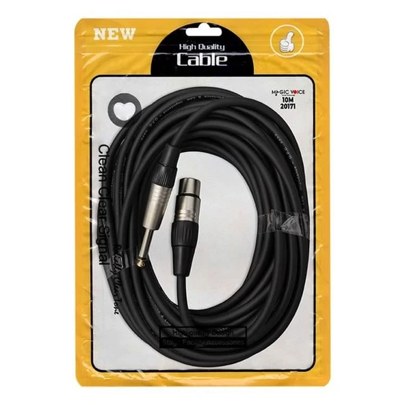 Magicvoice LD379B 6.3 Mm Mono Erkek - Canon Dişi 10 Metre Kablo - Resim 2