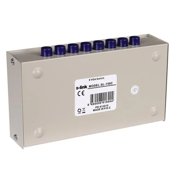 S-Link SL-158C 8x1 Port VGA Switch (8 Giriş - 1 Çıkış) - Resim 3