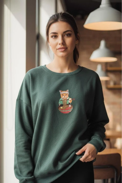 blackbonds unisex bisiklet yaka rekli sweatşhirt - Resim 7