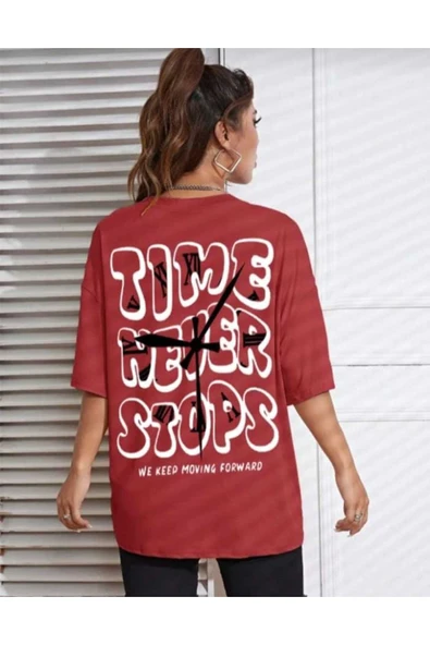 KOZİA OUTDOORS malkoçbey time baskılı oversize basic t-şhirt - Resim 3
