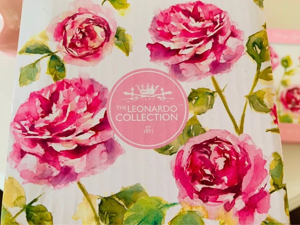 The Leonardo Collection Lesser & Pavey Jennifer Rose Özel Tasarımı Rose Garden Serisi Shabby Chic Çiçek/Pembe Gül Desenli Bardak/Kupa Altlığı - Resim 5