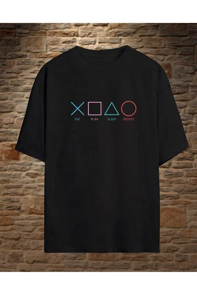 ONTHELİFE Unisex Baskılı Oversize T-shirt Play ürün görseli