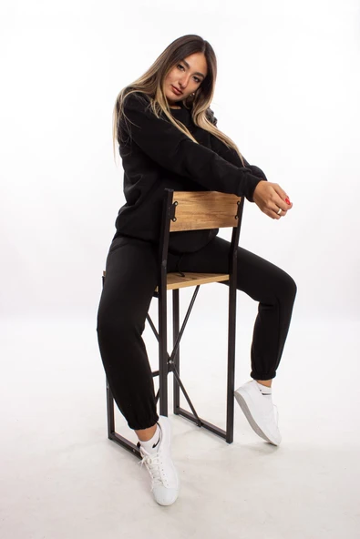 blackbonds Kadın Gri Eşofman Takımı Lastikli Paça - Resim 10