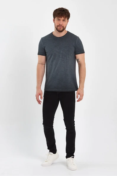 UOMOPARK 2704 Parça Boyama Basic T-shirt - Resim 6