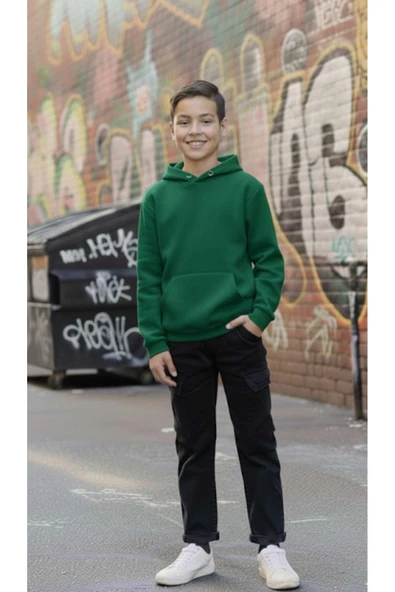 blackbonds çocuk kapşonlu sweatshirt - Resim 11