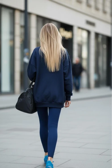 blackbonds Unisex renkli Baskılı Oversize Sweatshirt - Resim 8