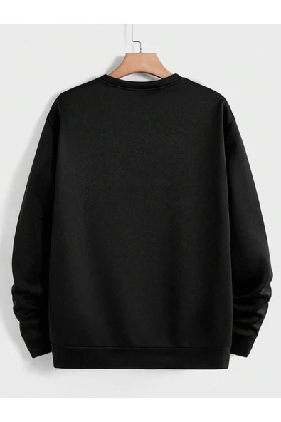 CAST COLLECTİON Unisex Siyah Bisiklet Yaka Los Angeles Baskılı Sweatshirt - Resim 2