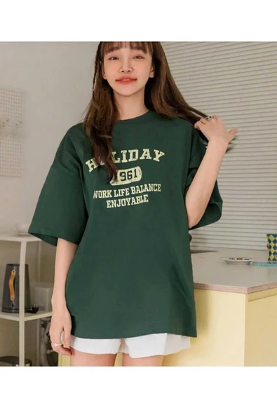 KOZİA OUTDOORS MALKOÇBEY  HOLIDAY BASKILI OVERSİZE UNİSEX BASİC T-ŞHİRT - Resim 7