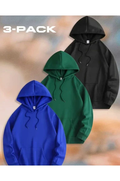 blackbonds 3'lü Avantaj Set Kapüşonlu Sweatshirt - Resim 2