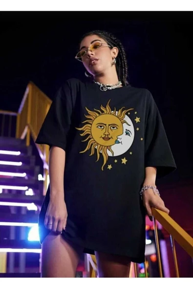 KOZİA OUTDOORS ay güneş  baskılı t-şhirt ürün görseli