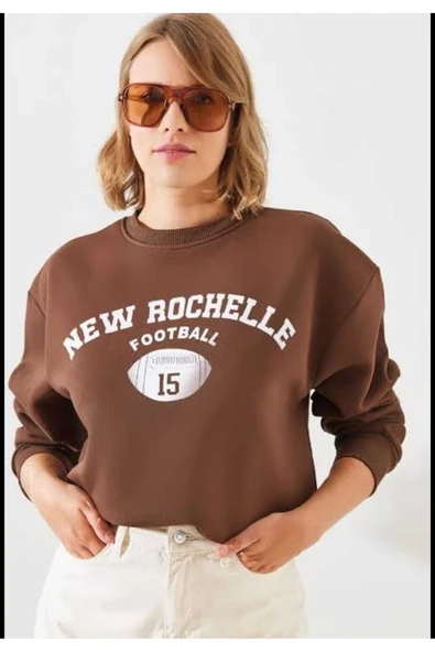 KOZİA OUTDOORS malkoçbey o yaka baskılı oversize unisex sweatşhirt - Resim 3