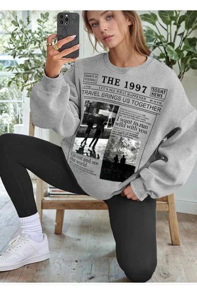 KOZİA OUTDOORS baskılı oyaka  unisex oversize sweatşhirt ürün görseli