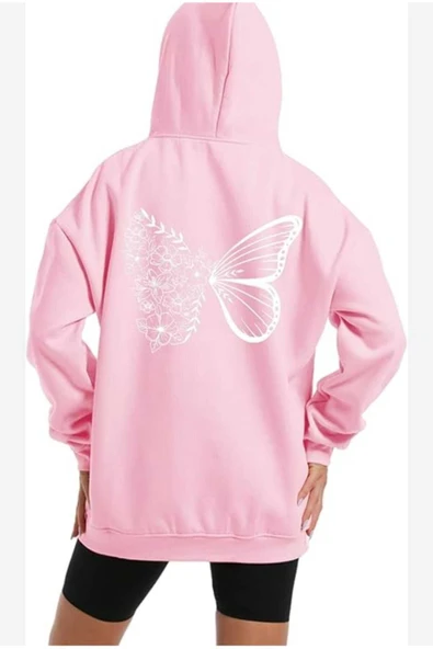 KOZİA OUTDOORS baskılı kapüşonlu unisex oversize sweatşhirt - Resim 7