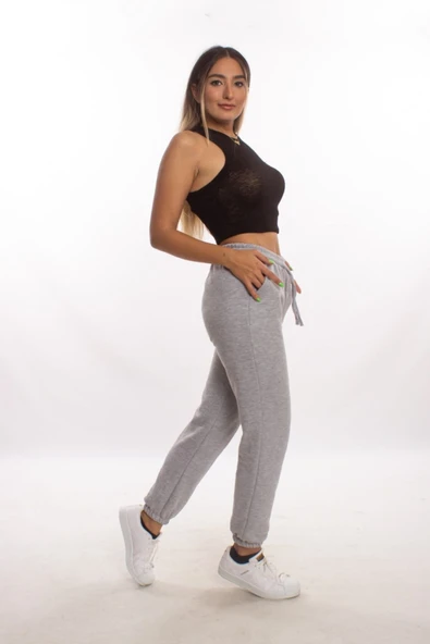 blackbonds Kadın Gri Eşofman Altı - Resim 3