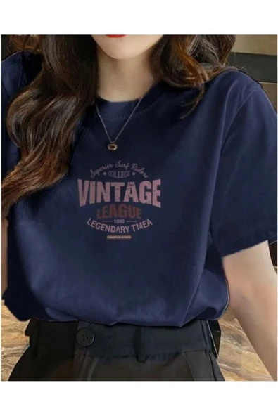 KOZİA OUTDOORS Vintage Baskılı Oversize Basic Unisex Tişört Günlük Rahat Tasarım ürün görseli