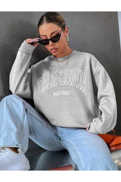 KOZİA OUTDOORS CALIFORNIA BASKILI O YAKA OVERSİZE UNİSEX SWETŞHİRT ürün görseli
