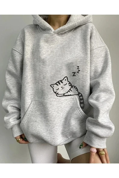 blackbonds kedi Oversize Sweatshirt ürün görseli