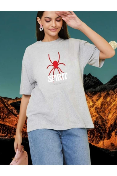 KOZİA OUTDOORS malkoçbey  sprint baskılı oversize unisex o yaka t-şhirt - Resim 3