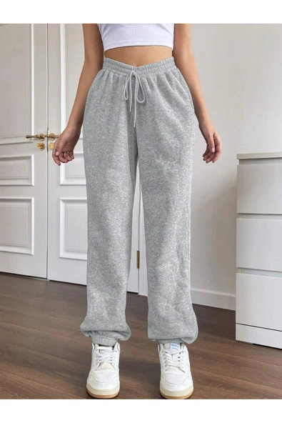 Neva Sena Kadın Jogger Kalın Kumaş Lastik Paça Eşofman Altı - Resim 3