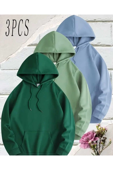 blackbonds 3'lü Avantaj Set Kapüşonlu Sweatshirt - Resim 11