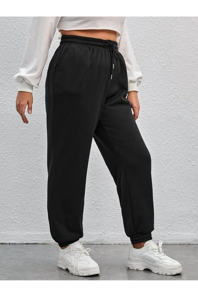 Neva Sena Kadın Jogger Kalın Kumaş Lastik Paça Eşofman Altı - Resim 8